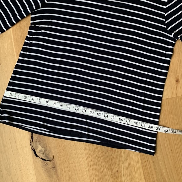 Heidi Merrick DRAKE - midnight & white nautical striped crew tee - Picture 11 of 11